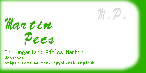 martin pecs business card